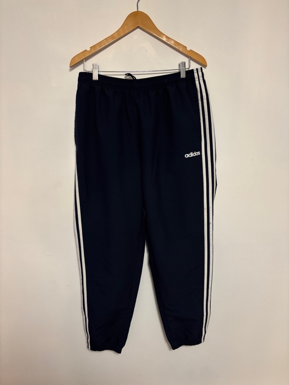 adidas dark blue Joggers with White Three-Stripes